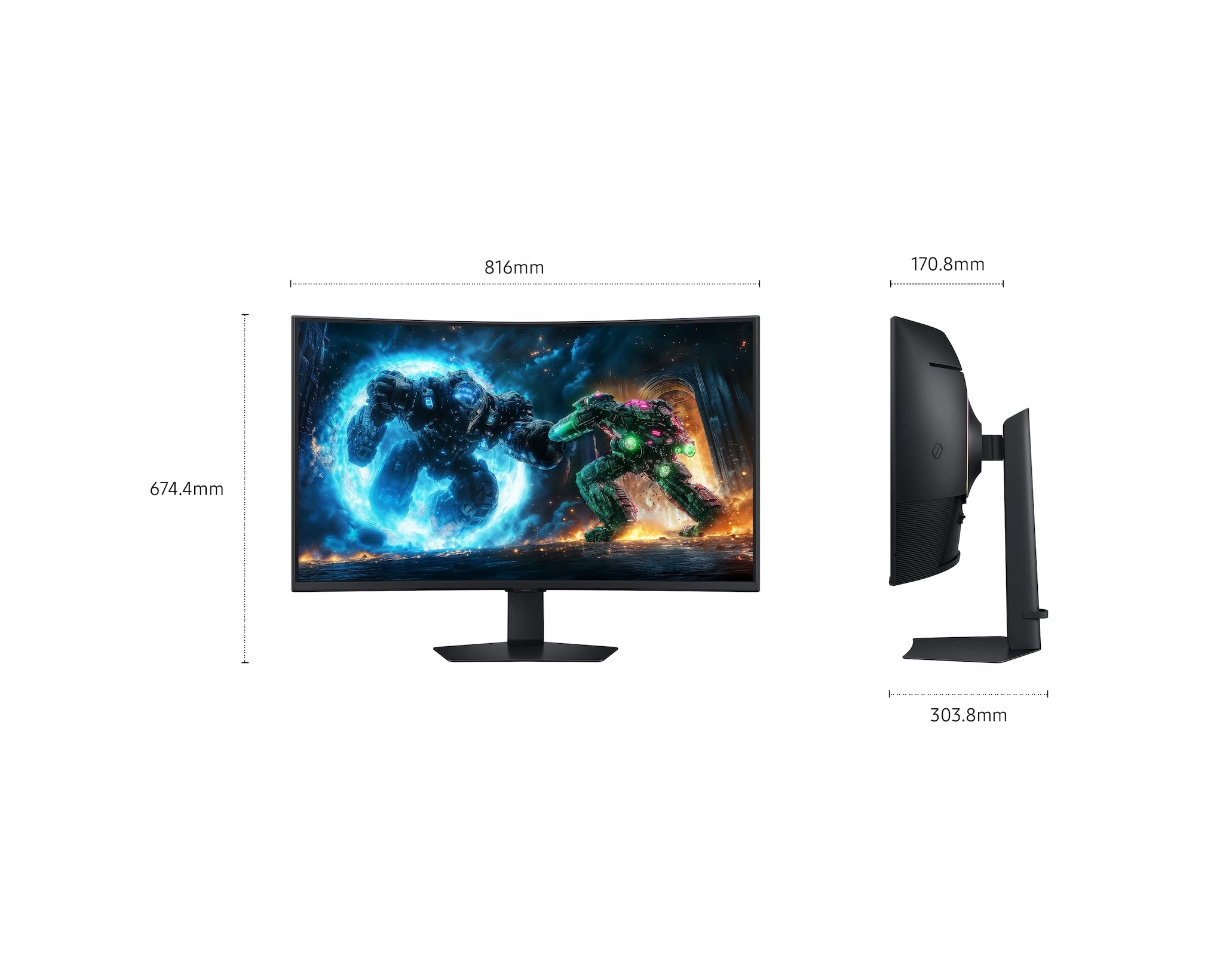 Samsung 37'' Curved Gaming Monitor Odyssey G7 G75F UHD 165Hz LS37FG756EUXXU (New / Open Box)