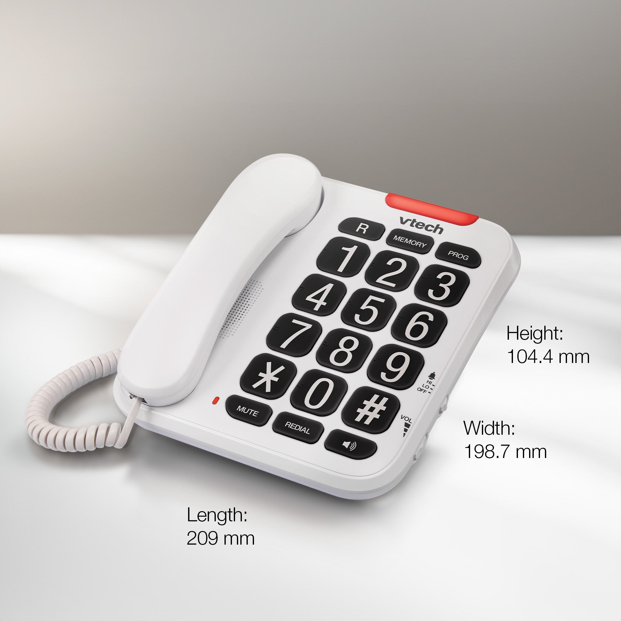 VTech SA3100 Corded Phone with Big Buttons For Elderly Speed Dial Speakerphone (Renewed)