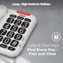 VTech SA3100 Corded Phone with Big Buttons For Elderly Speed Dial Speakerphone (Renewed)