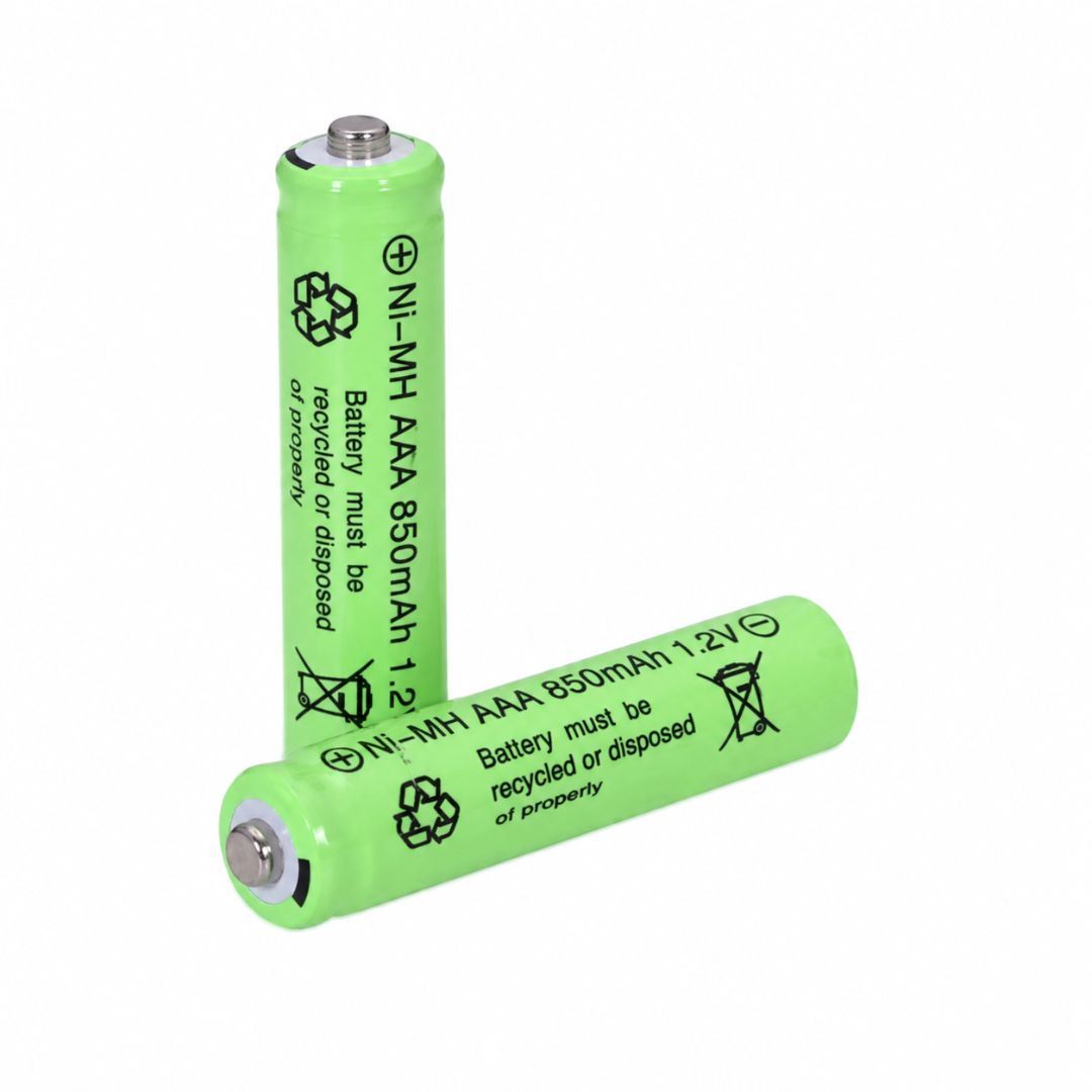 Rechargeable Batteries AAA Ni-MH 850mAh 1.2V Replacement For Cordless Phones Pack of 2