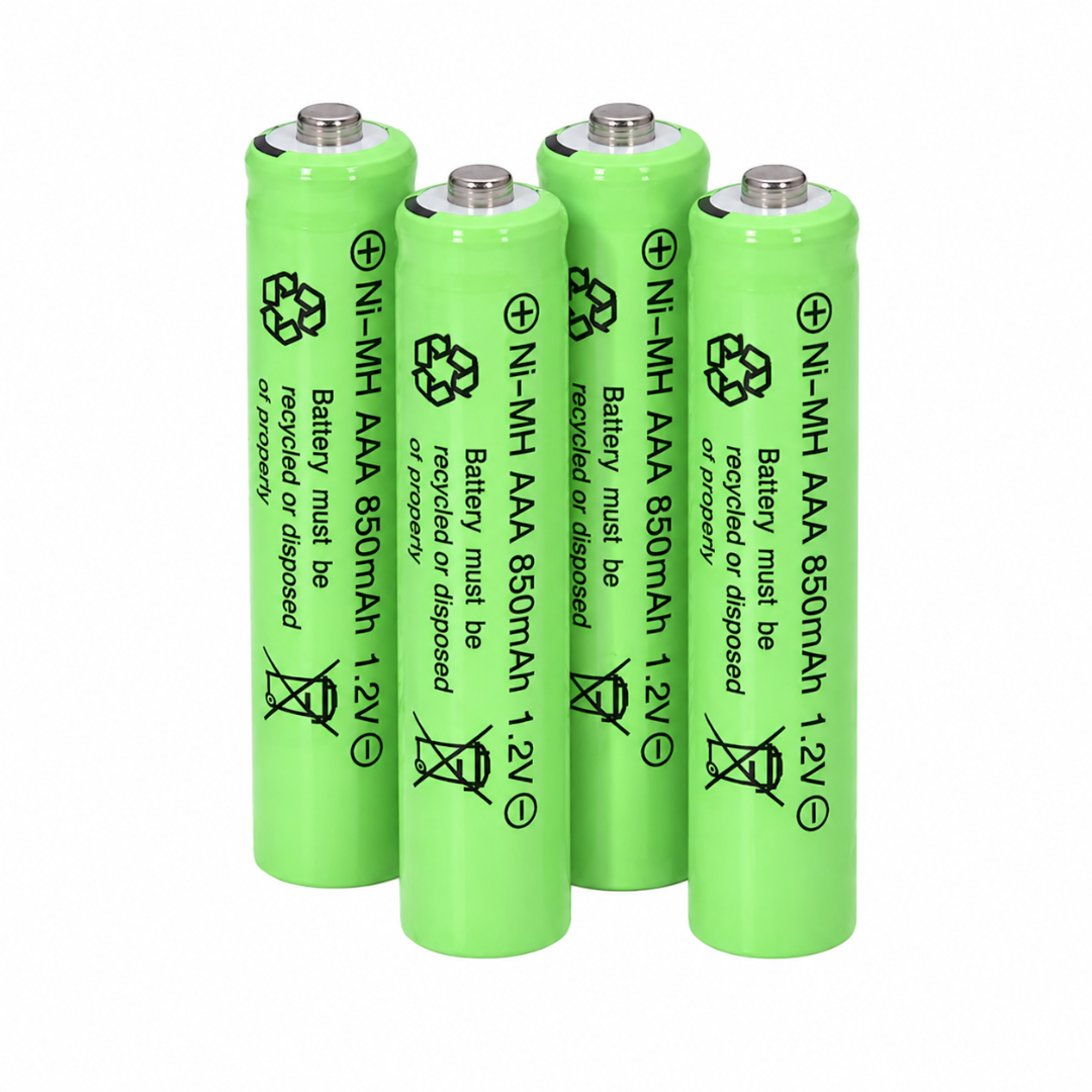 Rechargeable Batteries AAA Ni-MH 850mAh 1.2V Replacement For Cordless Phones Pack of 4