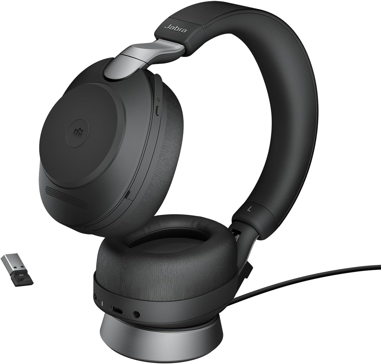 Jabra Evolve2 85 Wireless PC Headset with Charging Stand USB Bluetooth Adapter (New)