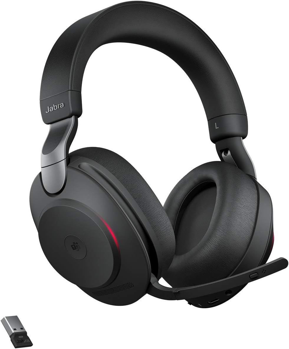 Jabra Evolve2 85 Wireless PC Headset USB Bluetooth Adapter Noise Cancelling (New)