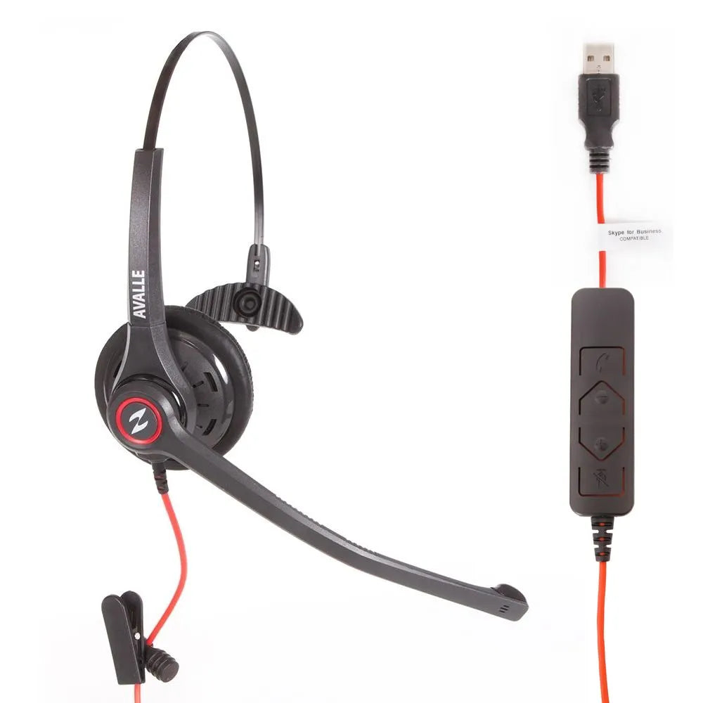 Avalle Defero 1 USB Teams Headset For VoIP Noise Cancelling Lightweight Design (New)