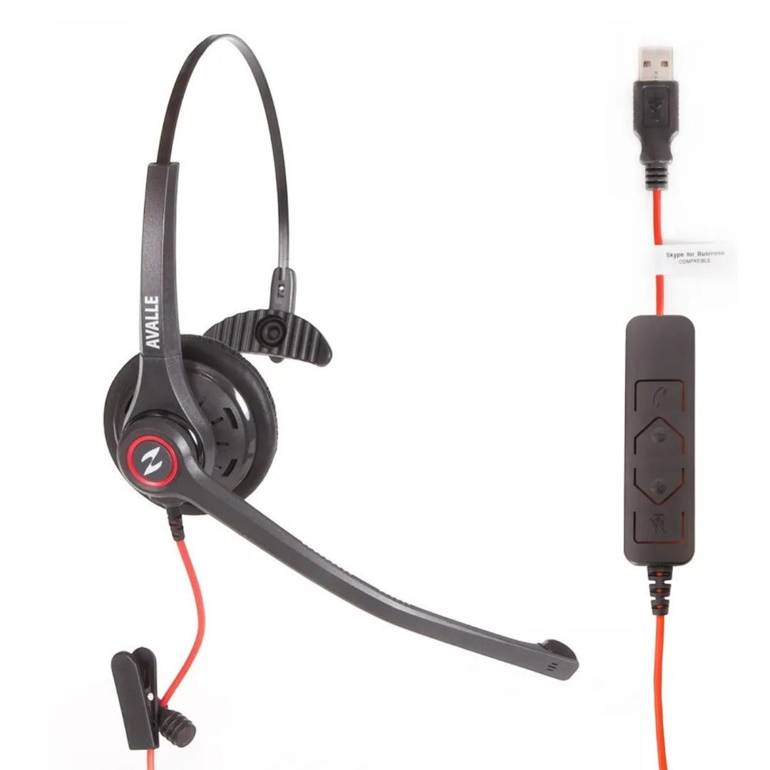 Avalle Defero 1 USB Teams Headset For VoIP Noise Cancelling Lightweight Design (New)