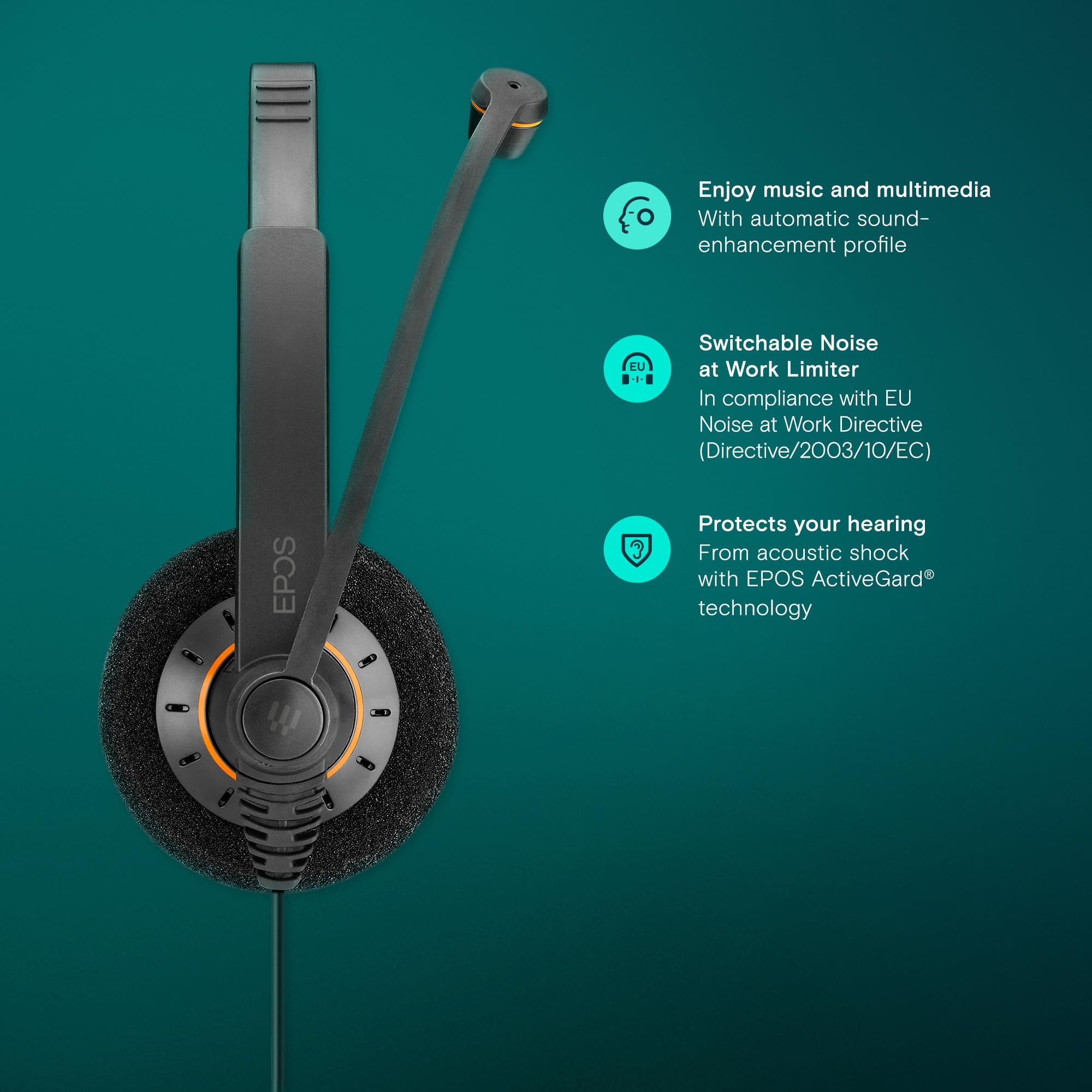 EPOS SENNHEISER IMPACT SC 60 USB Binaural Headset Noise Cancelling (New)