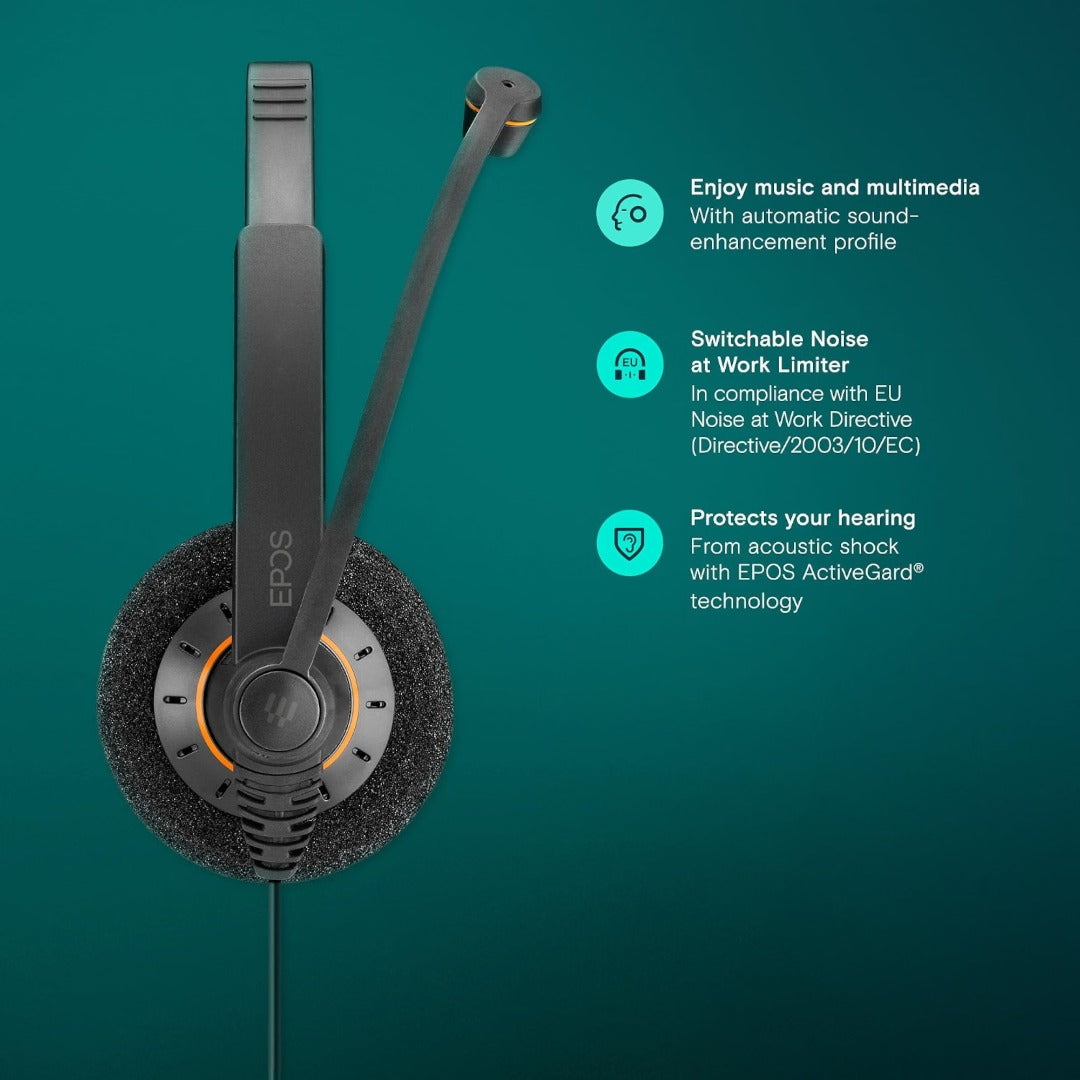 EPOS SENNHEISER IMPACT SC 60 USB Binaural Headset Noise Cancelling (New)