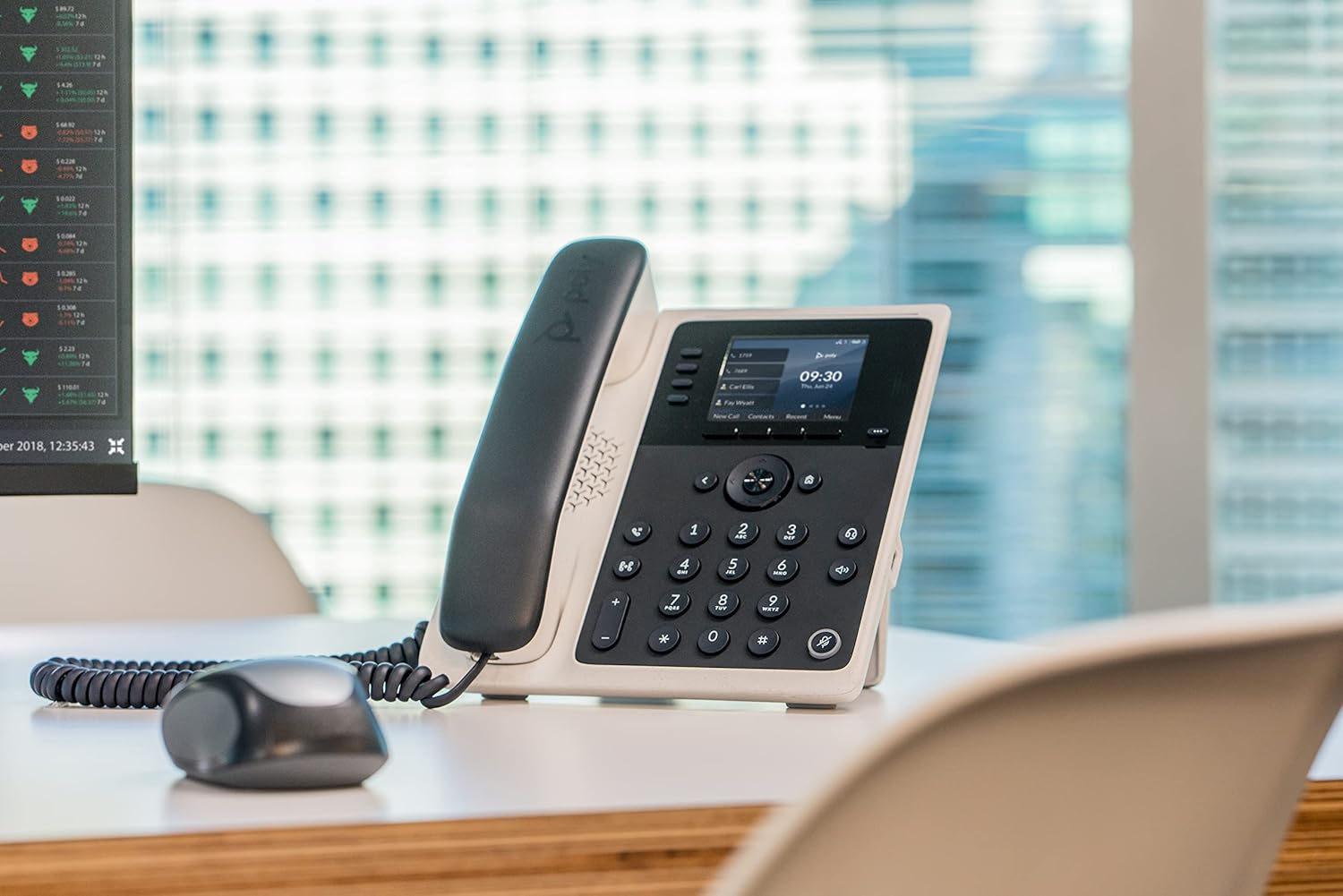 Poly Edge E220 IP Office Phone HD Voice PoE 4 Line Keys NoiseBlockAI (New)