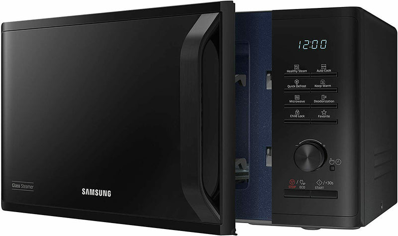 Samsung Solo Microwave Oven With Health Steam 800W 23L Black MS23K3555EK/EU (New)