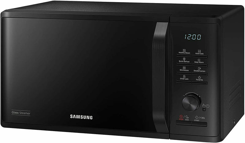Samsung Solo Microwave Oven With Health Steam 800W 23L Black MS23K3555EK/EU (New)