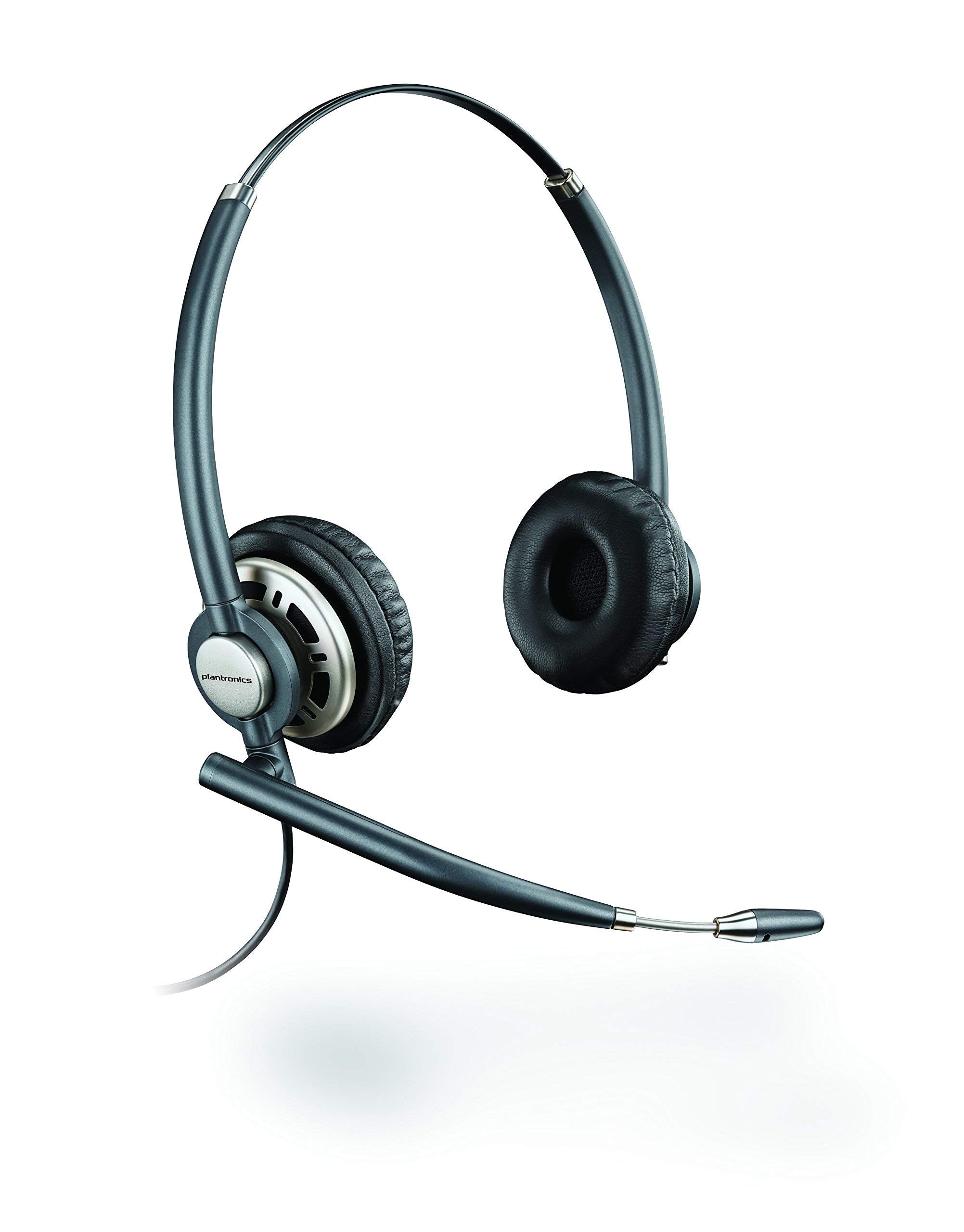 Plantronics Encore Pro HW720 Corded Headset SoundGuard Noise-Cancelling Mic (Renewed)