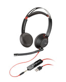 Plantronics Blackwire C5220 Binaural Headset USB Noise Cancelling SoundGuard (Renewed)