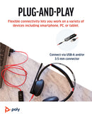 Plantronics Blackwire C5220 Binaural Headset USB Noise Cancelling SoundGuard (Renewed)