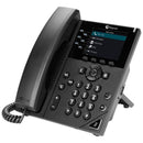 Polycom VVX350 Mid-Range IP Business Phone Hands Free 6 Line Keys HD Voice (Renewed)