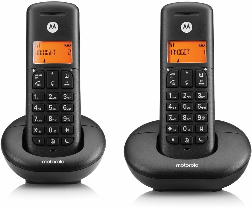 Motorola E202 Twin Digital Cordless Phone Nuisance Call Blocking Do Not Disturb (Renewed)