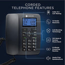 Motorola C4201 Corded & Cordless Home Phone Combo Speakerphone Caller ID (Renewed)