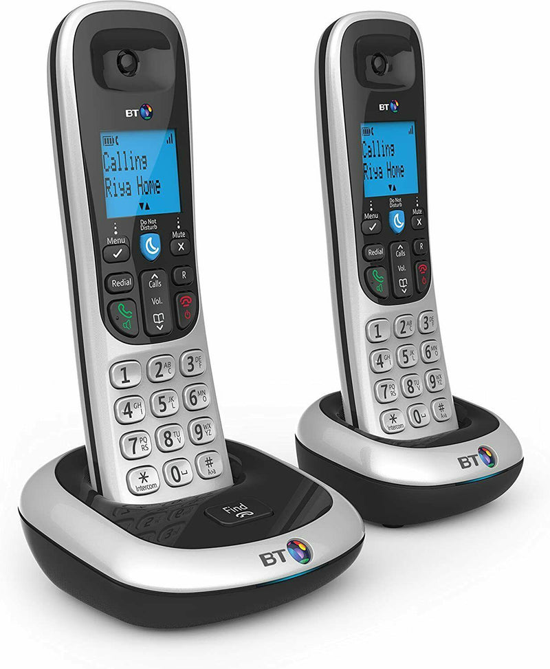 BT 2200 Twin Digital Cordless Phone Nuisance Call Blocker Handsfree (Renewed)