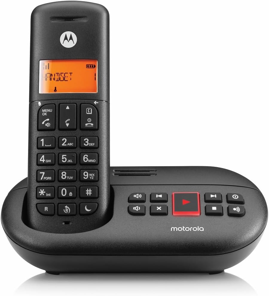Motorola E211 Digital Cordless Phone Answer Machine Call Blocking Do Not Disturb (Refurbished B-Grade)