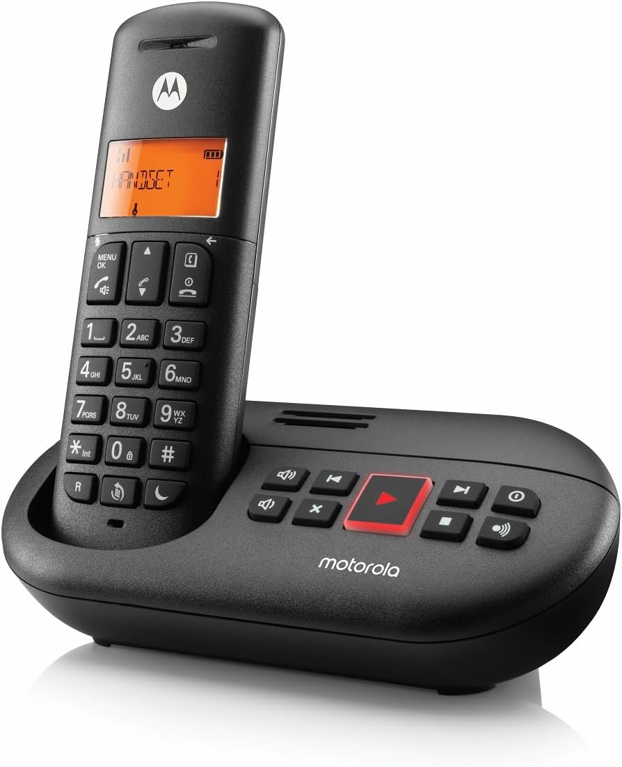 Motorola E211 Digital Cordless Phone Answer Machine Call Blocking Do Not Disturb (Refurbished B-Grade)