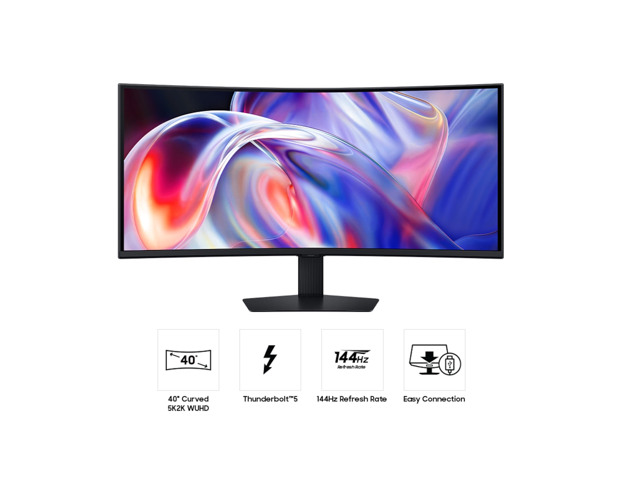 Samsung 40'' Curved Monitor ViewFinity S8 WUHD 144Hz Thunderbolt5 LS40H850TAUXXU (New / Open Box)