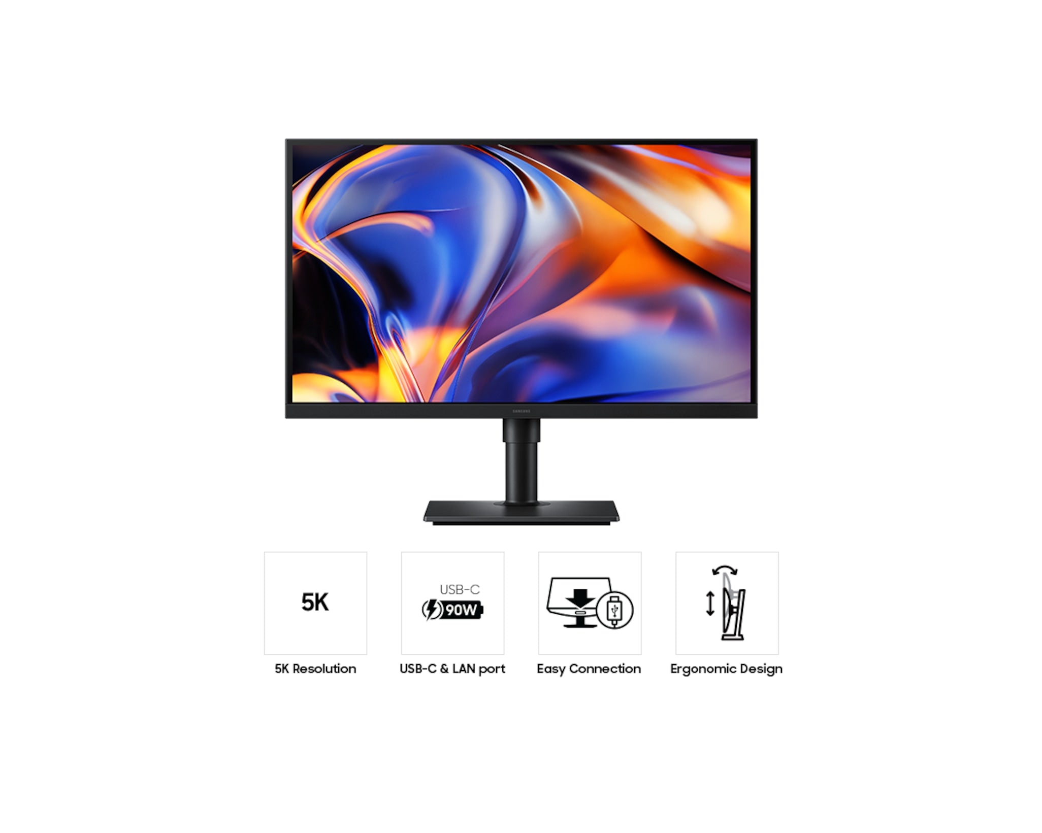 Samsung 27'' Monitor ViewFinity S8 S80HF WUHD 5K 5120x2880 LS27H804EFAXXU (Renewed)
