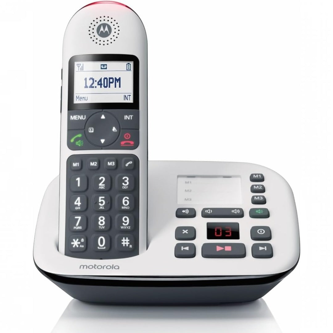 Motorola CD5011 Digital Cordless Phone Big Buttons Call Blocking Answer Machine (Refurbished B-Grade)