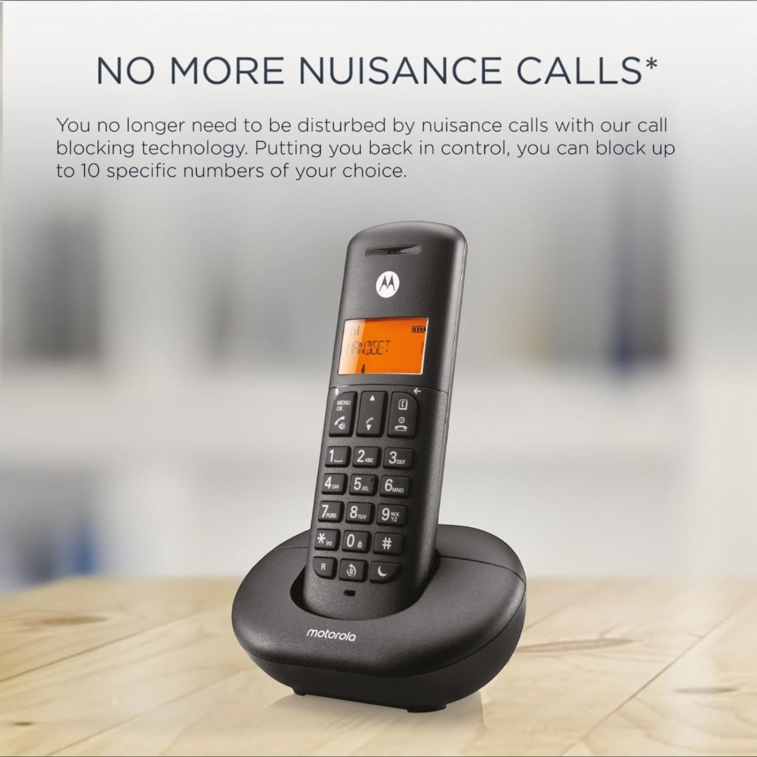 Motorola E201 Digital Cordless Phone Call Blocking Do Not Disturb Button (Refurbished B-Grade)