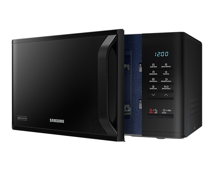 Samsung Solo Microwave Oven 800W 23L Quick Defrost Black MS23K3513AK/EU (Renewed)