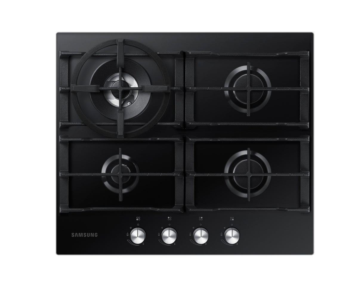 Samsung Gas Hob 60cm 4 Burner Triple Crown Black Glass NA64H3031AK/O1 (New)