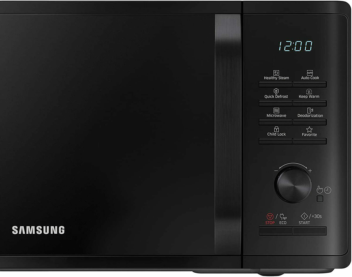 Samsung Solo Microwave Oven With Health Steam 800W 23L Black MS23K3555EK/EU (Renewed)