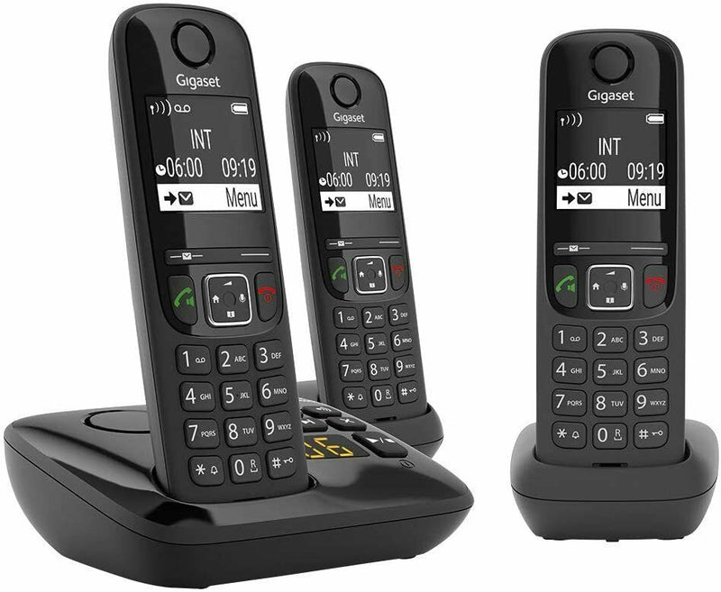 Gigaset AS690A Trio Cordless Phone with Answering Machine (Renewed)