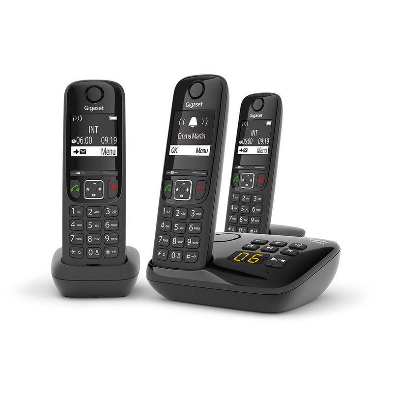 Gigaset AS690A Trio Cordless Phone with Answering Machine (Renewed)