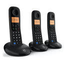 BT Digital Cordless Home Phone Everyday Trio Basic Call Blocking Black (Renewed)