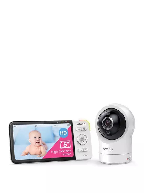 Vtech RM5764HD Digital WiFi Video Baby Monitor 5in Screen Infrared Night Vision (Renewed)