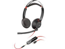 Poly Blackwire 5220 Stereo USB-C Headset +3.5mm Plug +USB-C/A Adapter (New)
