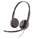 Poly Blackwire 3225 USB-A&C Binaural Headset Triple Connectivity Noise-Canceling (New)