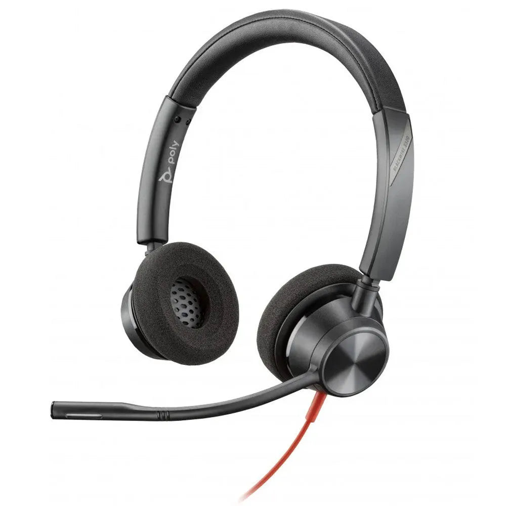 Poly Blackwire 3320-M USB-C/A Binaural Headset Noise Cancelling MS Teams Button (New)
