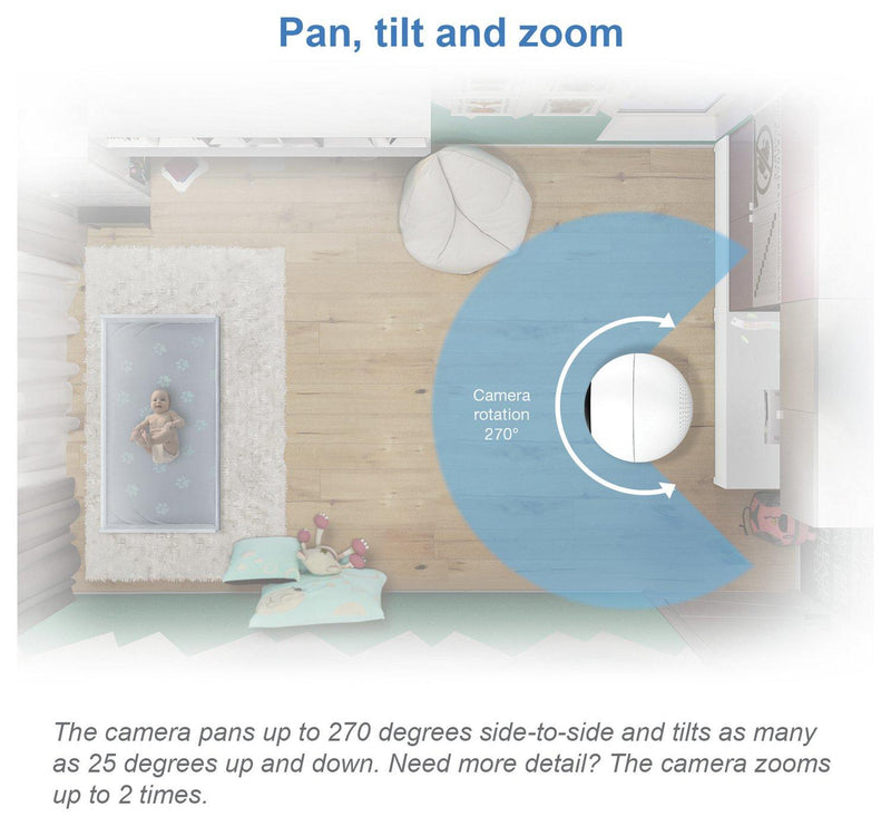 VTech Video Baby Monitor VM5463 5'' Pan Tilt Night Light And Projection (Refurbished B-Grade)