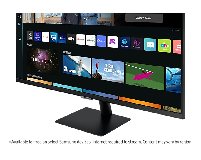 Samsung Smart Monitor 27'' Full HD With Speakers & Remote LS27BM500EUXXU Black (New / Open Box)
