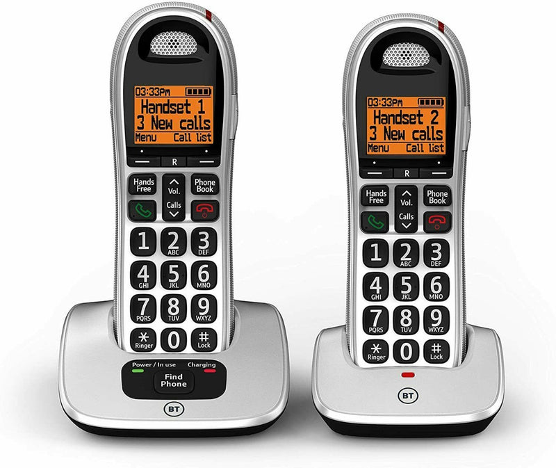 BT 4000 Twin Digital Cordless Phone Big Button Nuisance Call Blocker 069265 (Refurbished B-Grade)