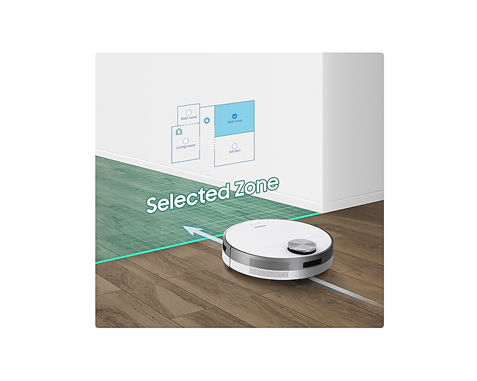 Samsung Robot Vacuum Jet Bot+ With Built-In Clean Station White VR30T85513W/EU (New)