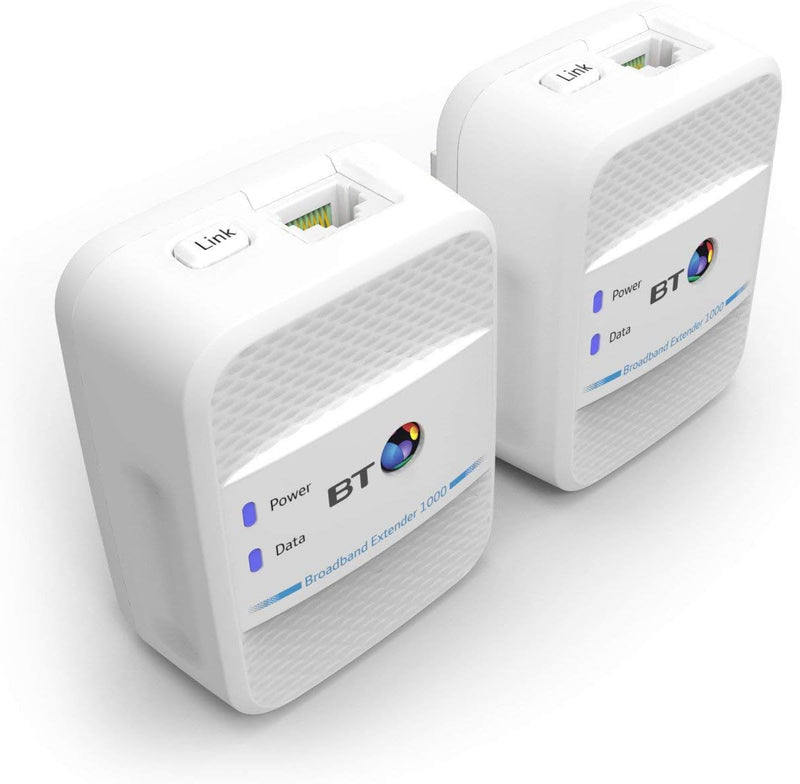 BT Broadband Extender 1000 Kit With Wired AV1000 Powerline (Renewed)