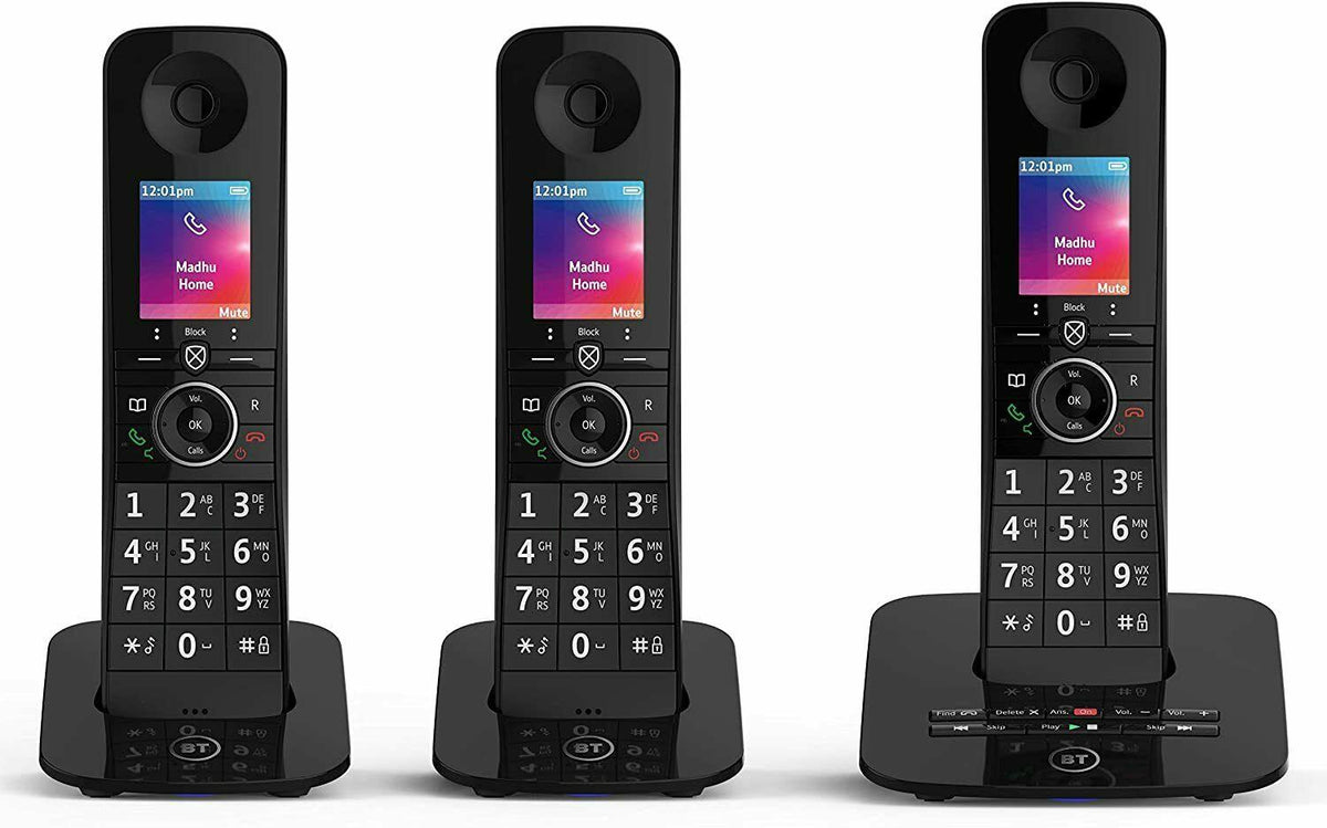 BT Premium Trio Digital Cordless Home Phone With 100% Nuisance Call Blocking (Refurbished B-Grade)