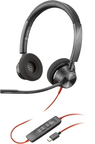 Poly Blackwire 3320-M USB-C/A Binaural Headset Noise Cancelling MS Teams Button (New)