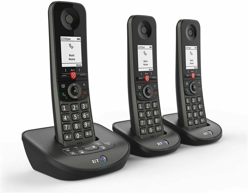 BT Advanced Z Trio Digital Cordless Phone With Advanced Call Blocker Black (Refurbished B-Grade)