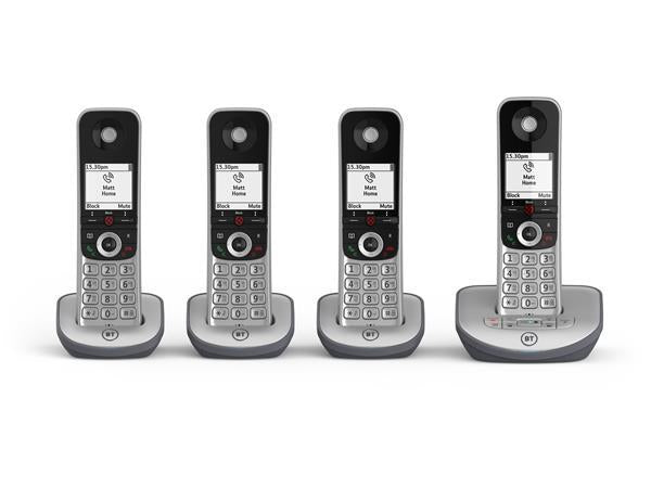 BT Advanced Z Quad Digital Cordless Phone Answering Machine Call Blocking Silver (New)