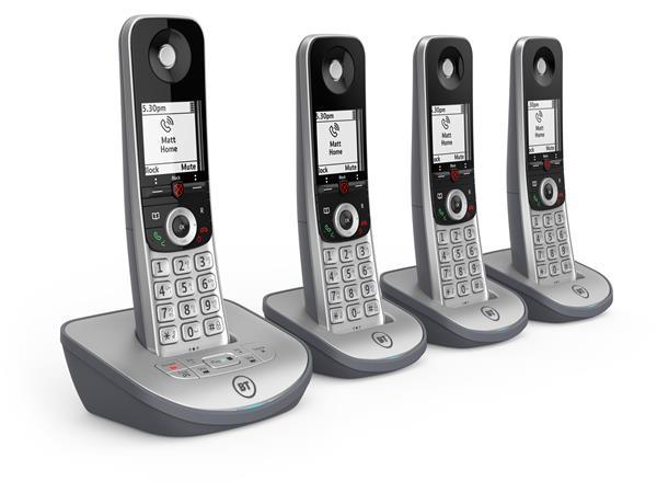 BT Advanced Z Quad Digital Cordless Phone Answering Machine Call Blocking Silver (New)
