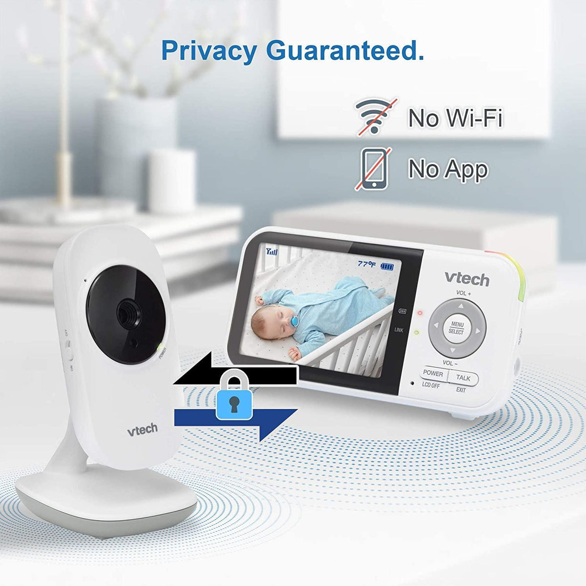 VTech Digital Video Baby Monitor VM819 2.8'' High- Resolution Colour LCD Display (Refurbished B-Grade)