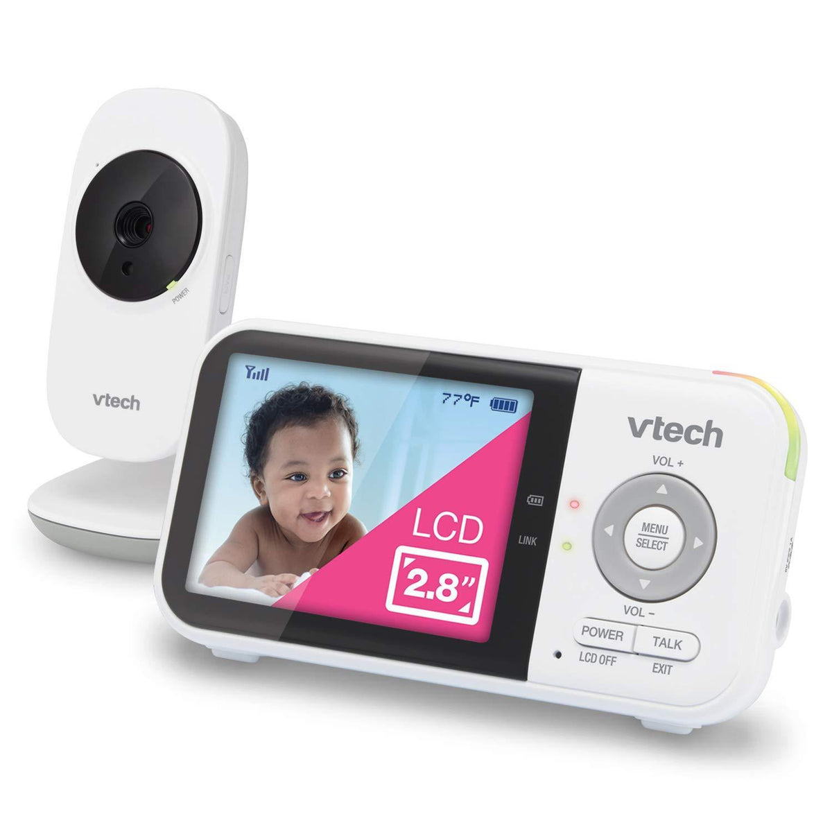 VTech Digital Video Baby Monitor VM819 2.8'' High- Resolution Colour LCD Display (Refurbished B-Grade)