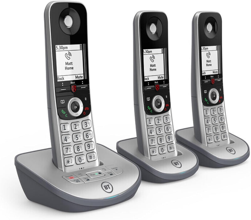 BT Advanced Z Trio Digital Cordless Phone Answering Machine Call Blocking Silver (New)